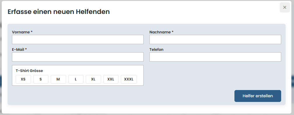 Helfererfassung